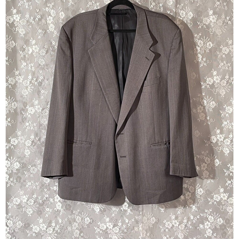 Vintage 90s Burberry Sport Coat Size 50L 1990s Retro Burberry's Wool Suit Jacket